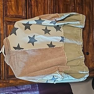 POL- Womens medium Nwots Jean jacket/Corduroy. Oversized. Super cute for fall